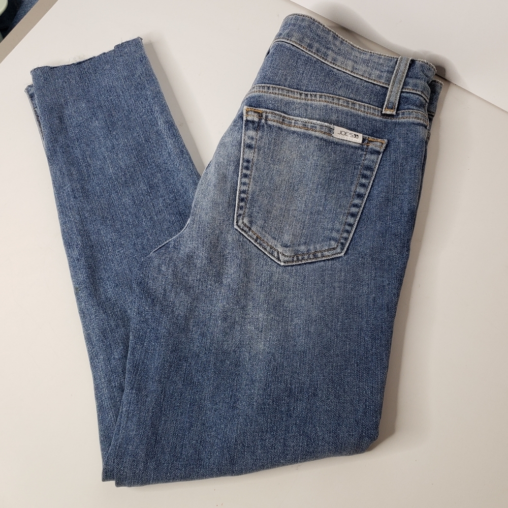 Joe's High Rise Wheaton Skinny Ankle Lightly Distressed Gorp Outdoors Fall Jeans